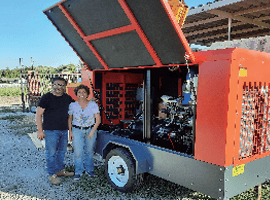 sollant Diesel Mobile Air Compressor used in Australia