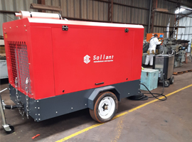 sollant Diesel Portable Air Compressor for Sandblasting in Canada