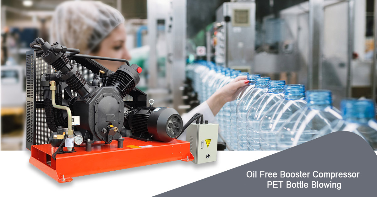 Oil Free Booster Compressor for PET Bottle Blowing