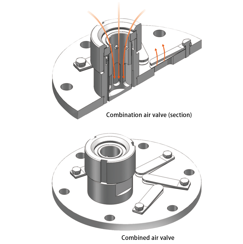 Combination air valve (section)