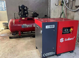 sollant screw air compressor for cigarette industry
