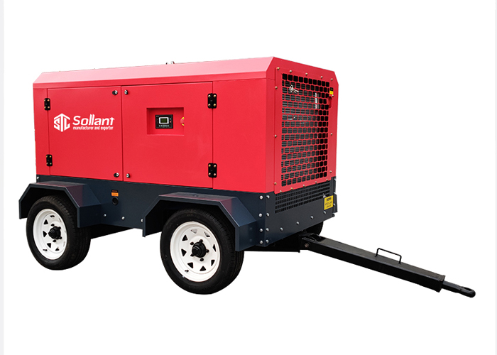 Electric Mobile Air CompressorElectric Portable Air Compressor Electric Driven Screw Air Compressors -SOLLANT (2)