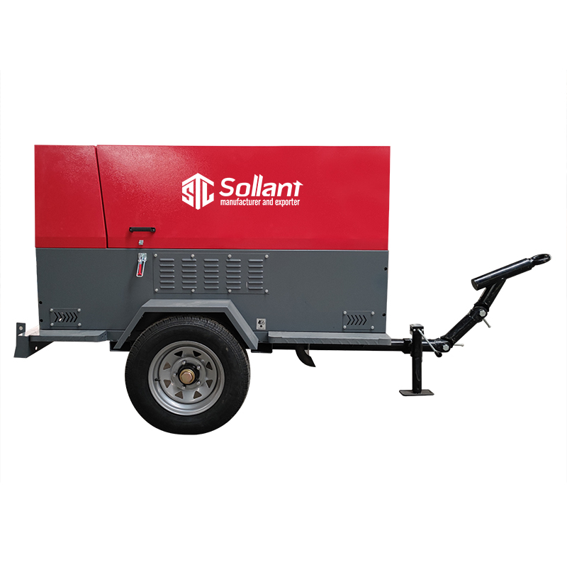 sollant compressor machine for stone drilling
